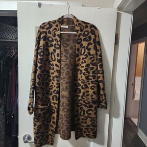 Reitmans Long Leapord Patterned Cardigan